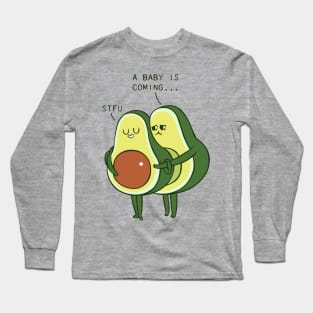 Coming Baby Avocado Long Sleeve T-Shirt